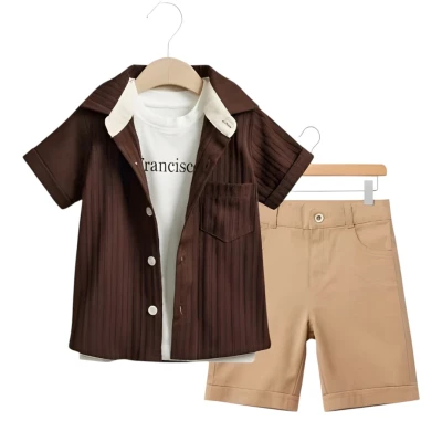 ERKEK YAZLIK GÖMLEK ÜÇLÜ TAKIM