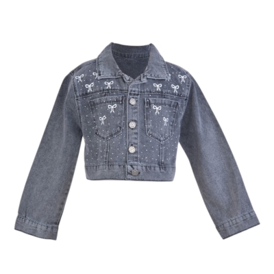 FİYONK TAŞLI PAMUKLU CROP CEKET