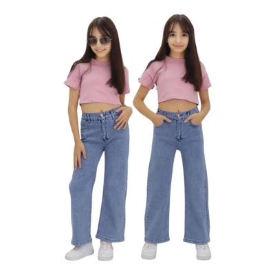 GES KIZ BUZ MAVİ KOT PANTOLON