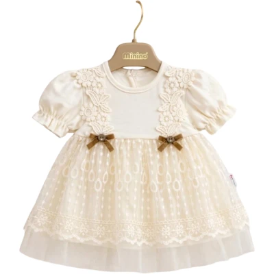 GÜPÜR FİYONKLU KISAKOL ELBİSE