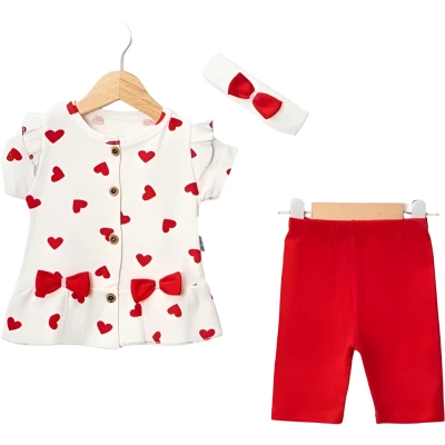 KALPLİ BANDANALI KISA KIZ TK 6-9-12 AY