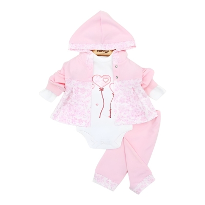 KALPLİ DETAYLI 3LÜ KAPŞONLU TAKIM