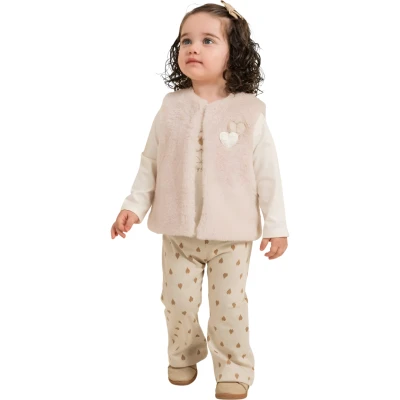 KALPLİ TRİKO PELUŞ YELEKLİ TAKIM