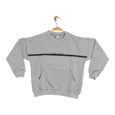 KANGURU CEPLİ FERMUAR DETAYLI SWEATSHİRT