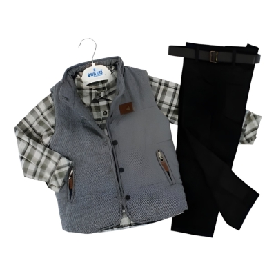 KARE GÖMLEKLİ YELEKLİ TAKIM