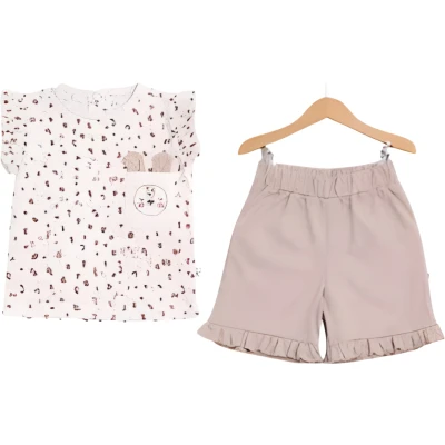 KEDİ BASKILI KIZ İKİLİ TAKIM