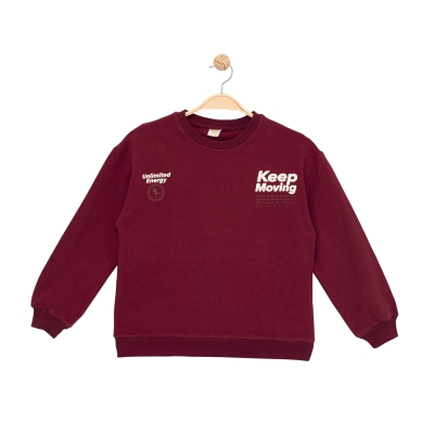 KEEP MOVİNG BASKILI SWEAT