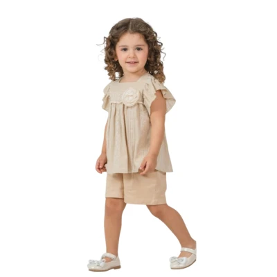 KETEN NAKIŞLI ŞORTLU TAKIM