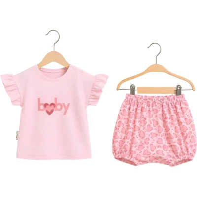 KIZ KALPLİ SÜZENE NAKIŞLI ŞORTLU TAKIM