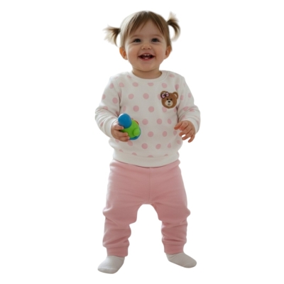 KIZ PUANLI AYI NAKIŞLI 2 İPLİK 2 Lİ TAKIM