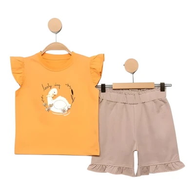 KUĞU BASKILI 2\'Lİ KIZ TAKIM