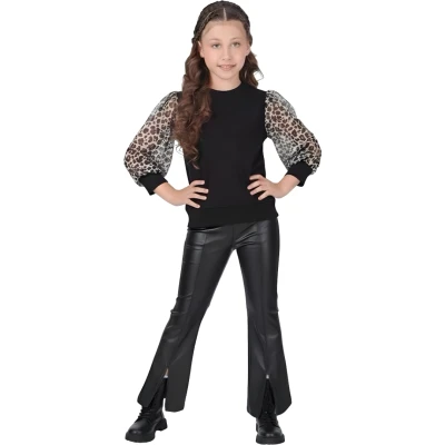 LEOPAR KOLLU SWEAT - DERİ İSPANYOL PANTOLON TAKIM