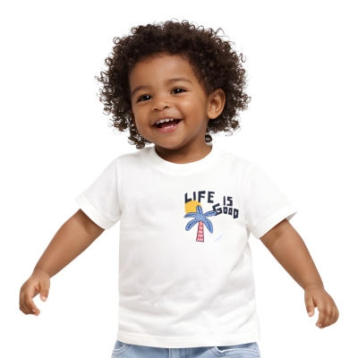 LIFE IS GOOD MUZ BASKILI TİŞÖRT