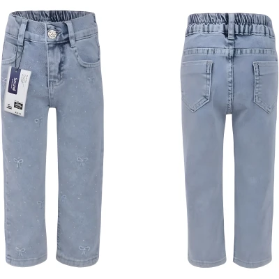 MİNİ FİYONK TAŞ LASTİKLİ PMUKLU KOT PANT