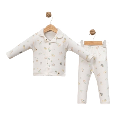 MİNİK HAYVANLAR-LÜKS DÜĞMELİ PİJAMA TKM