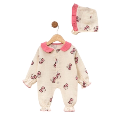 MÜSLİN HELLO KİTTY 2 LI TULUM VE ŞAPKA