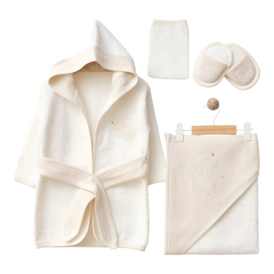 ÖRDEKLİ BORNOZ SET