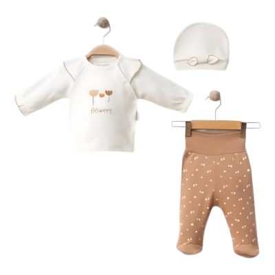 OYALI LALE BASKILI KIZ 3 LÜ SET