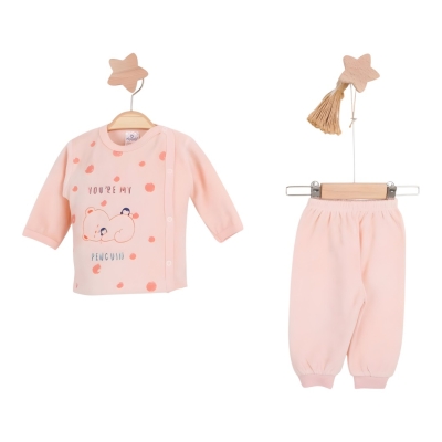 PENGUEN NAKIŞLI KADİFE ZIBIN TAKIMI