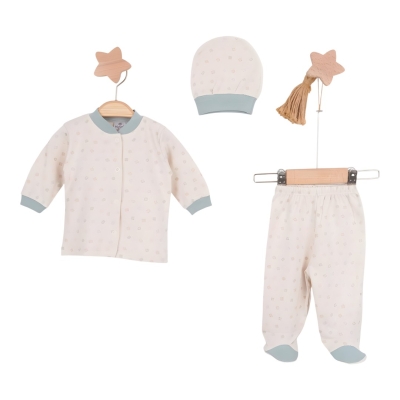 PUANLI ÖNDEN AÇIK ŞAPKALI PATİKLİ ZIBIN TAKIMI