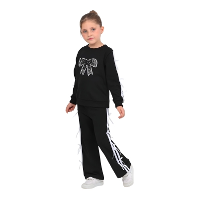 ŞERİTLİ TAŞLI 2 İPLİK KIZ TAKIM