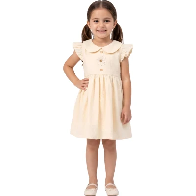 SÜZÜNELİ ÜÇ DÜĞMELİ ELBİSE