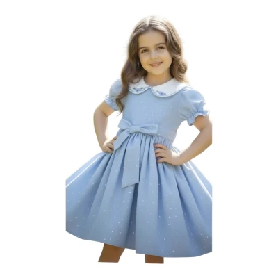 TAŞLI BEBE YAKA ELBİSE