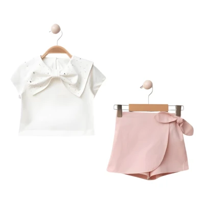 TAŞLI FİYONK YAKALI ŞORT TAKIM