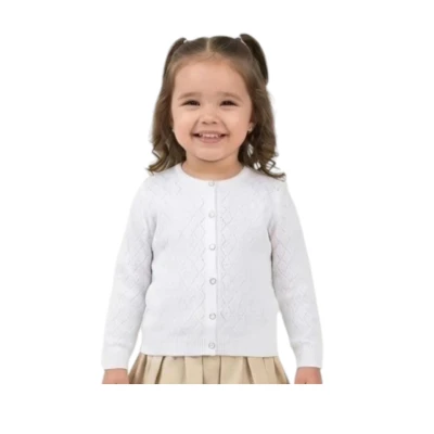 TRİKO BAKLAVA DESENLİ KIZ ÜST