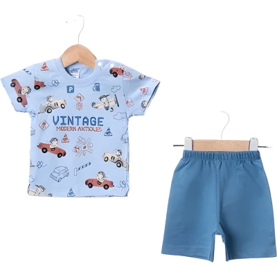 VİNTAGE ŞORTLU İKİLİ TAKIM