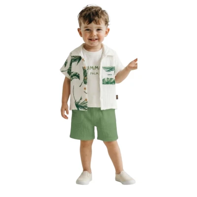 YAPRAK DESEN GOMLEKLİ TAKİM