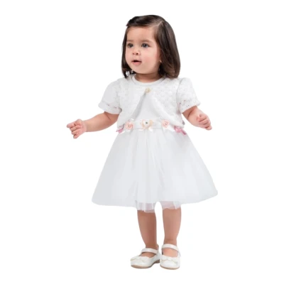 YAZLIK DELİKLİ BOLEROLU ELBİSE