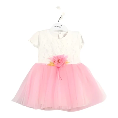 YAZLIK NOKTA ÇİÇEKLİ ELBİSE